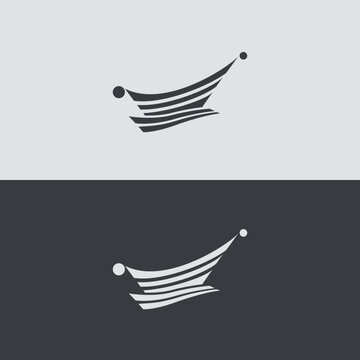 Minimalist Noah's Ark Logo vector.  Simple ship illustration suitable for your business travel logo or etc