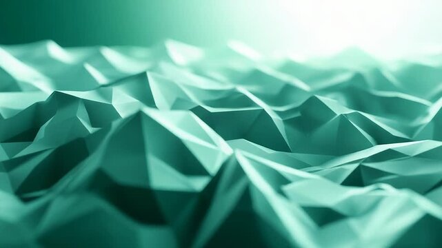 Abstract low poly green polygon surface background