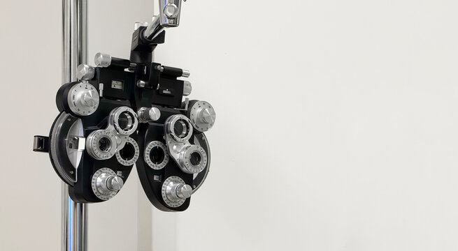 Phoropter Found in the Optometrist's Office for an Eye Exam