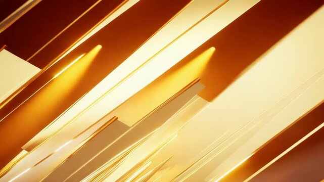Abstract golden lines creating dynamic bright motion background