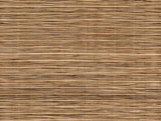 Woven Bamboo Texture - Seamless Horizontal Fine Medium Brown Striped Background