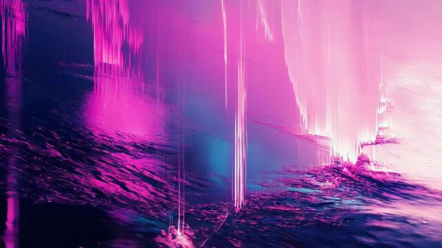 Abstract digital landscape showing pixel sorting and data distortion effect