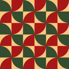 Abstract Christmas geometric pattern. Bauhaus style