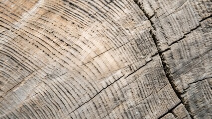 Naklejka premium Weathered cracked wood log texture background