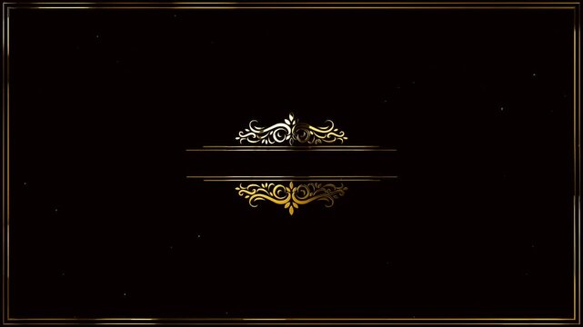 vintage frame floral ornament on black background