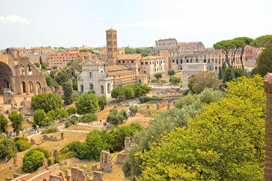Roman Forum Colosseum Arch of Titus Rome Italy