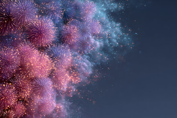 abstract fireworks background and space for text