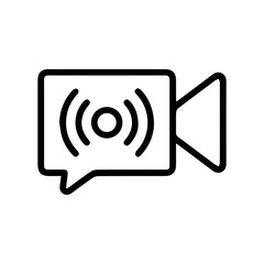 Live Video Broadcast Icon