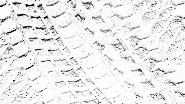 White tire track mud texture background