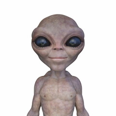 エイリアンの顔　3DCGレンダリング