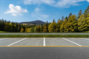 outdoor mountain landscape road highway blue sky nature travel
