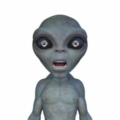 エイリアンの顔　3DCGレンダリング