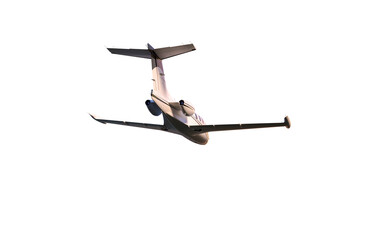 Sleek Private Jet In Flight — Modern 3D Rendering Airplane Cutout, Isolated On White