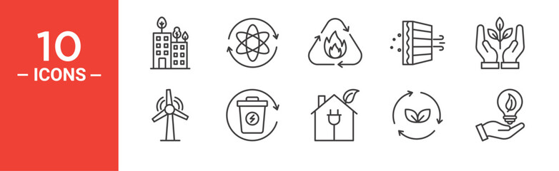 Smart city icon set. Smart city vector symbol in black filled and outlined style.