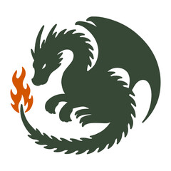 Dragon with Fire Tail