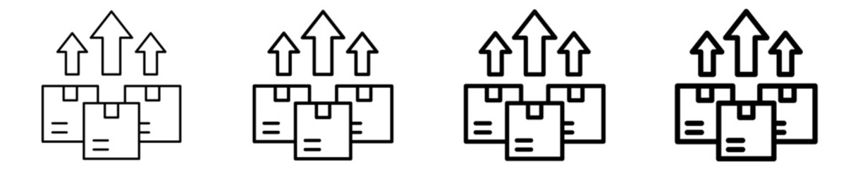 Shipment Growth Icon Set Different Style Collection