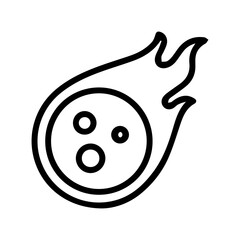 Fiery Comet in Motion Icon