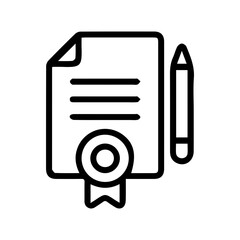 Legal Document Outline Icon