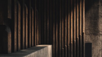 Obraz premium Detailed medium shot focusing on ribbed panel framing showcasing its vertical ridges to boost structural support.