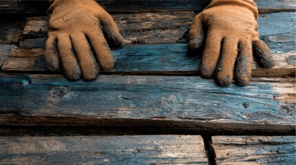 Hands inspecting treated wooden planks protected with a hybrid biochar formula demonstrating the durability and moisture resistance of mixed fuel preservation methods.
