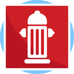 Fire hydrant symbol indicating nearby water access for firefighting.