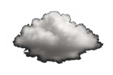 Realistic grey cloud or smoke puff isolated on transparent background illustrating weather forecasts