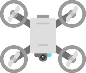 Modern quadcopter drone with camera for aerial photography.