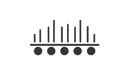 Abstract graphic illustration of sound wave with a transparent background