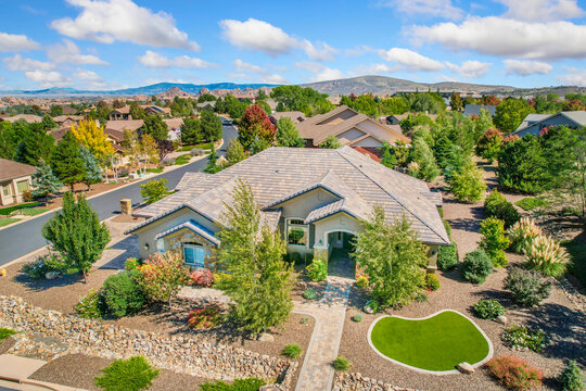 Beautiful Suburban Property Overview, Picturesque Residential Estate With Scenic Surroundings