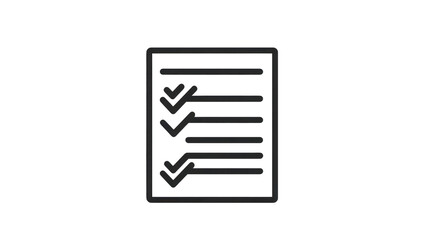 Checklist icon with marks on transparent background for business or web design