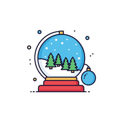 christmas card with snowball