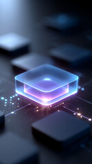 isometric tech conference computer server network.