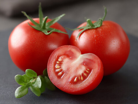 halved tomato internal structure locules gel.