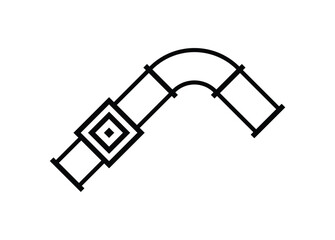 Air duct. Simple illustration in black and white.