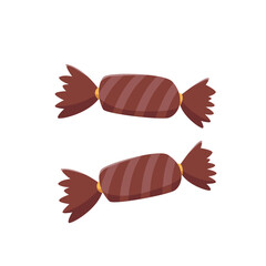 chocolate candy element object for design, cute style with soft color
