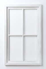 Minimalist White Frame Window with Natural Light in Modern or Traditional Home Decor - Rectangular Wooden Structure for Elegant Interior Design
