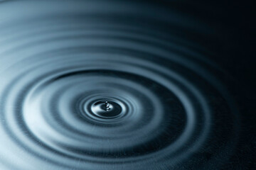 落ちてくる水と波紋。水玉。