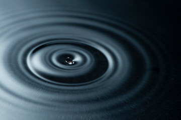 落ちてくる水と波紋。水玉。