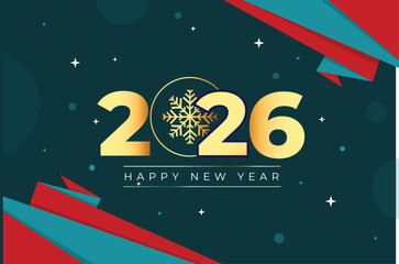 Elegant 2026 Happy New Year Dark Luxury Background