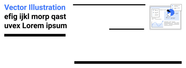 Data visualization, digital analytics, business reports, financial tracking, marketing insights, statistics. A computer screen showing charts and data. Data visualization and digital analytics