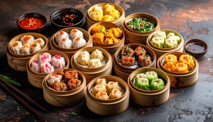 Fototapeta premium Delicious sweet Halloween pumpkin cupcakes and muffins for a dessert table buffet