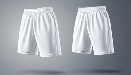 White Basketball Shorts Mockup