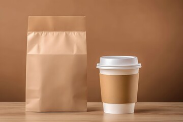 Coffee Bag and Cup on Table