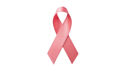 High quality image of symbolic pink ribbon for breast cancer awareness and support representing pink, ribbon,