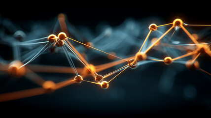 A detailed visualization of connected structural nodes symbolizing data relationships, advanced analytics, and technological interaction models.
