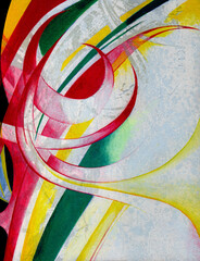 Fototapeta premium Abstract art hand painted on canvas.