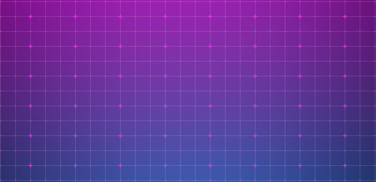 Digital HUD grid futuristic technology overlay purple background. Square grid texture . Vector illustration