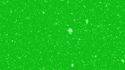 Heavy snowfall on green screen - Powered by Adobe