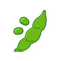 ビールイラスト素材｜枝豆のおつまみ