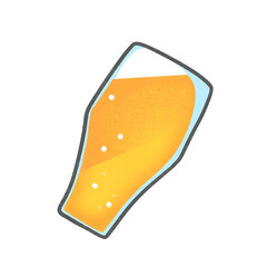 ビールイラスト素材｜乾杯風ビアグラス